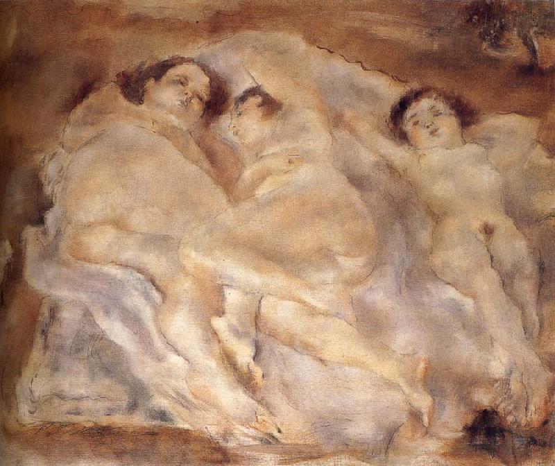 Jules Pascin Three nude lade of lie Sweden oil painting art